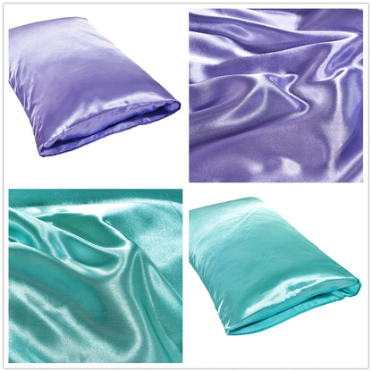 1Pc Queen Satin Silk Pillowcase Pillow Case Cover Home Bedding Smoothy Pillow Rectangle Bedding Pillow