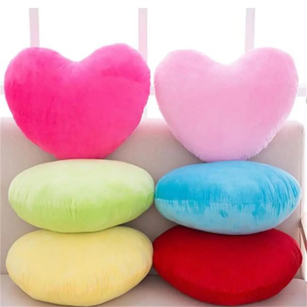 15//20cm Pink Soft Pillow Red Heart Shape Pillow Plush Pillow Valentines Day Throw Pillow Cotton Cushion Home Decor Lover Gift