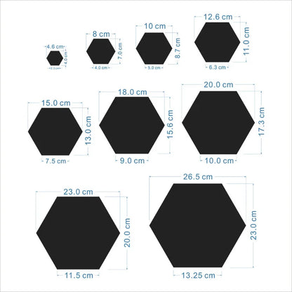 12Pcs Mirror Wall Sticker Hexagon Decal Home Decor DIY Self-adhesive Mirror Stickers Wall Accessories Bedroom Decoration