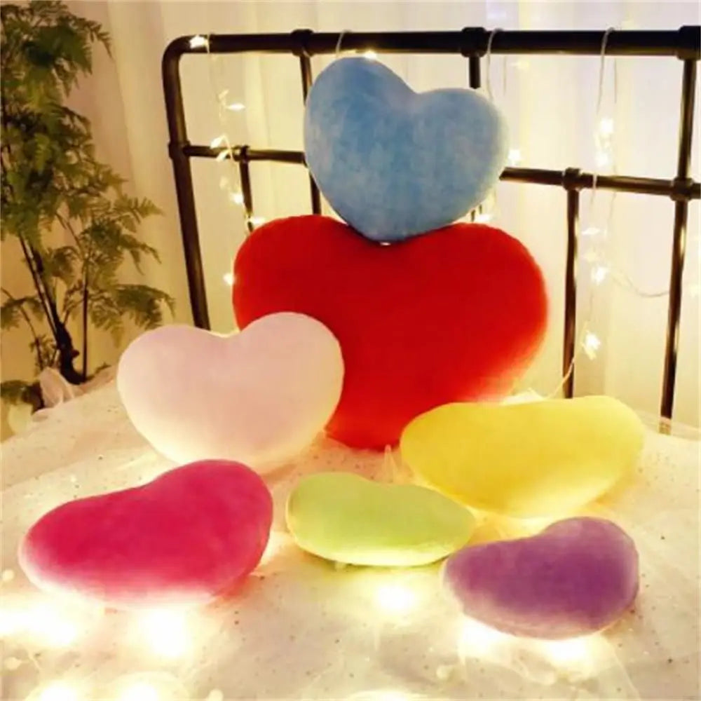 15//20cm Pink Soft Pillow Red Heart Shape Pillow Plush Pillow Valentines Day Throw Pillow Cotton Cushion Home Decor Lover Gift